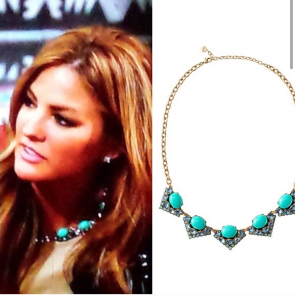 Stella & Dot | Art Deco Style Blue & Green Crystal Adorned Statement Nec… - Picture 10 of 13